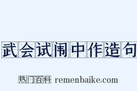 武会试闱中作造句是什么意思的图片